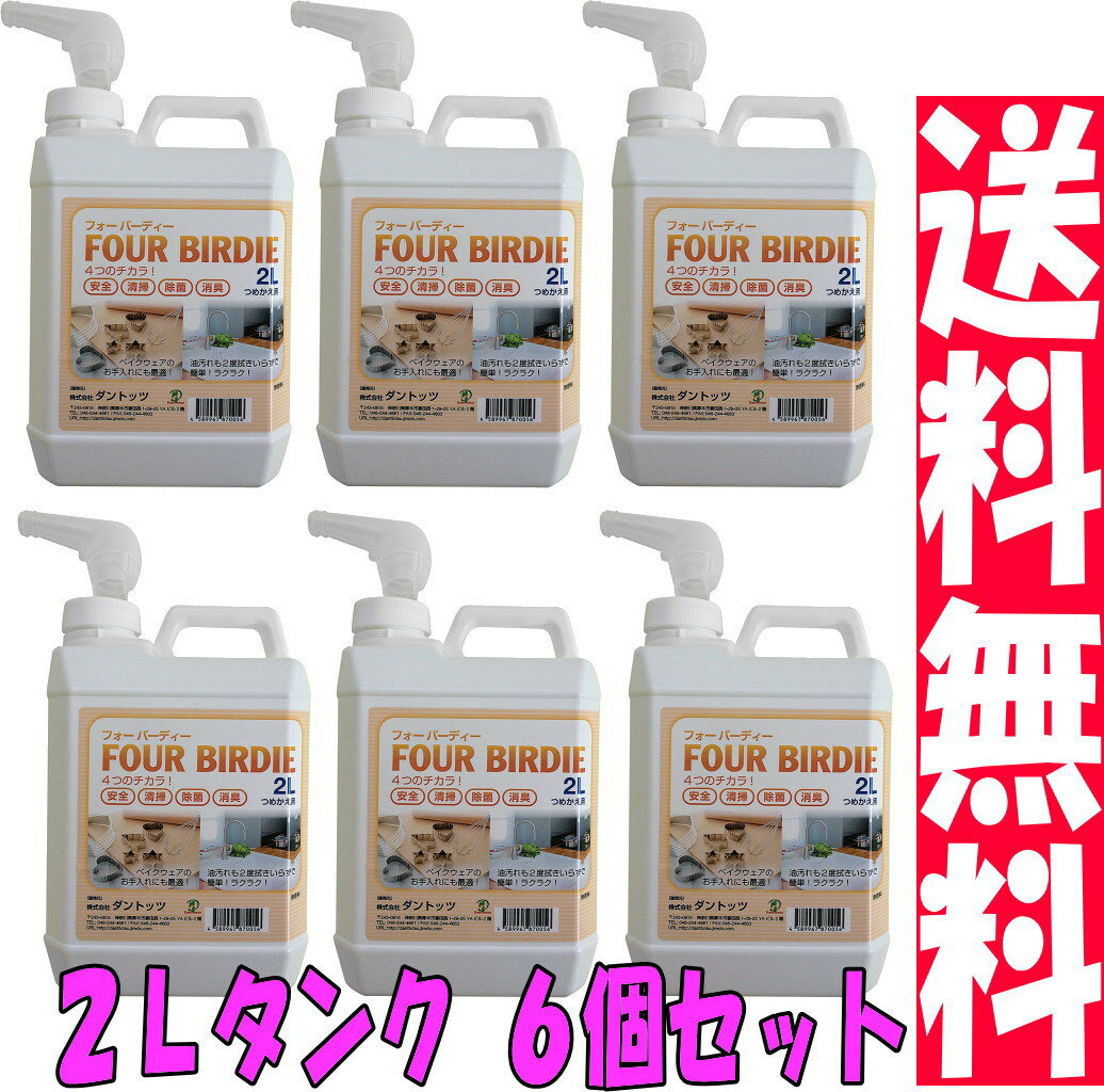 【送料無料♪】アルカリ電解水クリーナー フォーバーディー《2L詰替えボトル×6個セット》/PH13.1