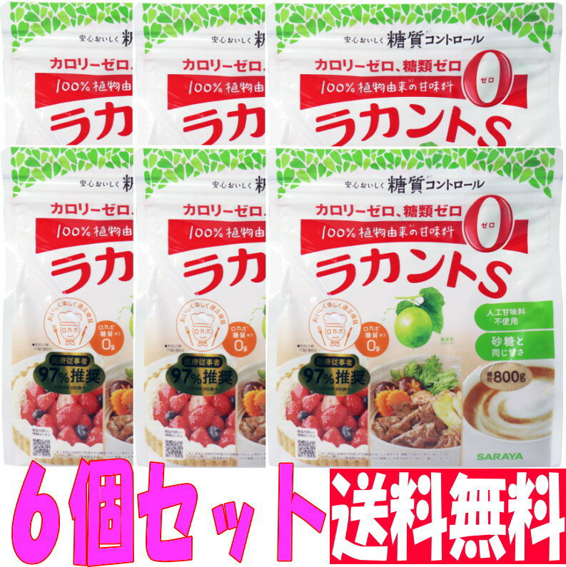 【送料無料】サラヤ ラカントS顆粒《800g×6個セット》【あす楽対象商品】カロリー0の甘味料料理に使える、お特用袋 1