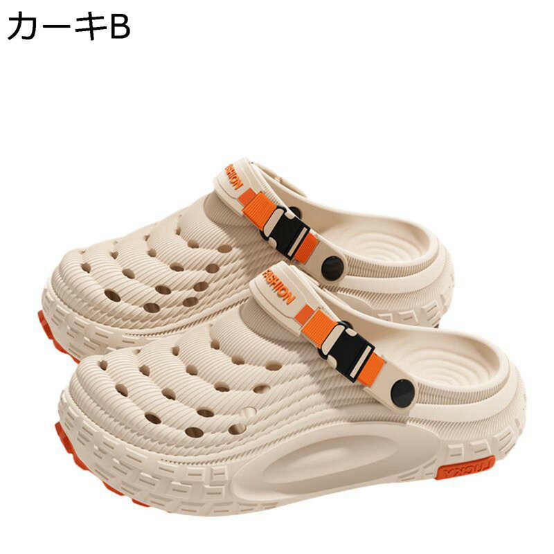 クロッグサンダル メンズ アウトドアサンダル 2way ストラップ ファッション 夏用 スリッパ インソール 凹凸 厚底 ユニセックス EVA 通気性 歩きやすい 防滑 やわらか 外履き/室内/室外履き