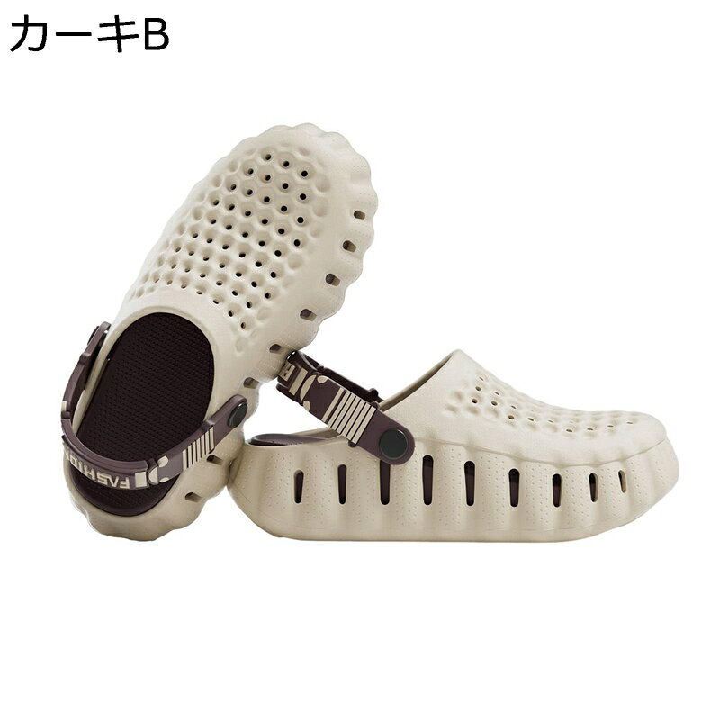 サンダル クロッグ スポーツサンダル メンズ 夏用 水陸両用 ビーチシューズ スリッパ ファッション EVA 厚底 パンチング 防滑 通気性 消臭 歩きやすい 2way レジャー 登山 キャンプ 川 海