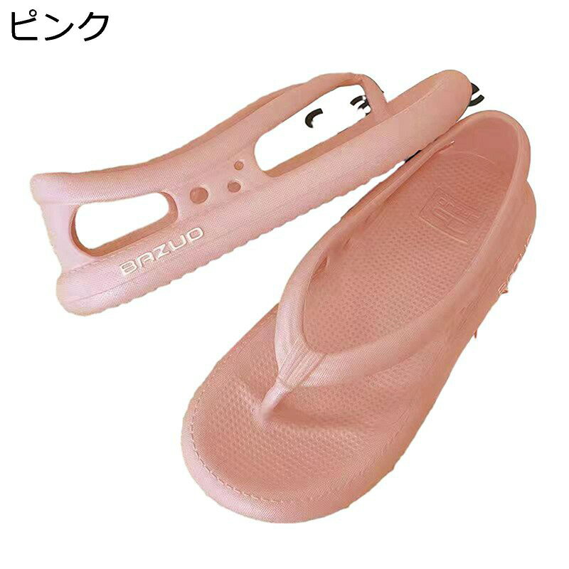 トングサンダル クロッグ アウトドアサンダル メンズ スリッポン 男女兼用 ファッション 夏用 厚底 ビーチサンダル スリッパ 防滑 履きやすい 静音 耐久 通気 EVA 屋外 外履き 室内 旅行 カジュアル