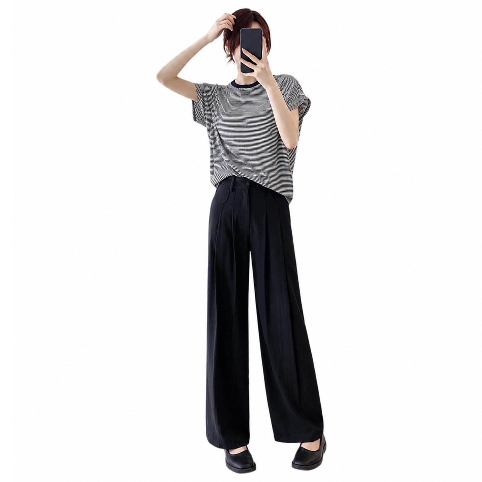 ワイドパンツ レディース 体型カバー 着痩せ 美脚 ストレートパンツ リネン混 麻混 カジュアル ロング丈 ゆったり 涼しい 薄手 ハイウエスト ボトムス 春 夏 秋 大きいサイズ