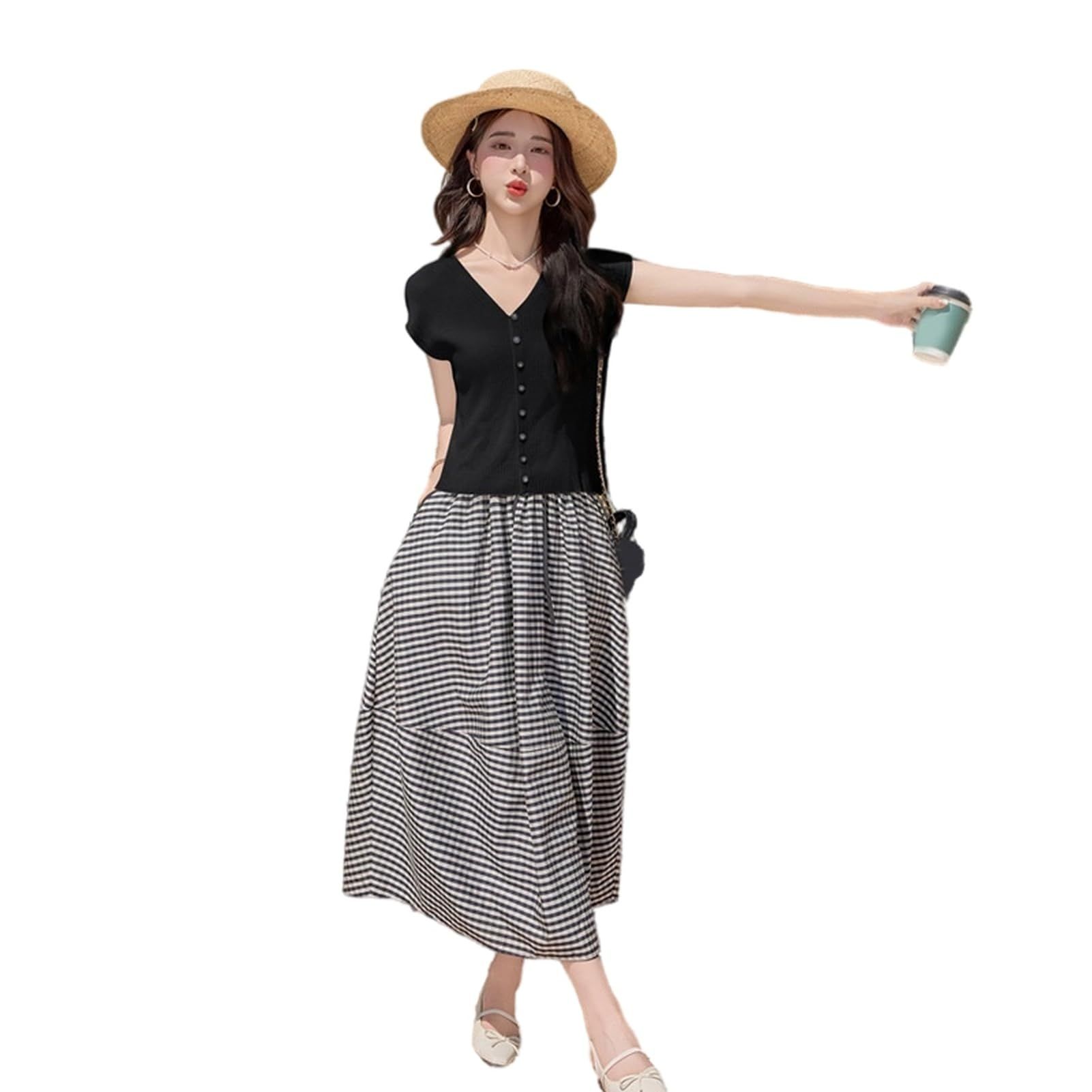 　　　 ◆◇◆売れている秘密◆◇◆ 可愛いくておしゃれな上下セットアップ。サッと着用できコーデに悩まずとっても楽ちん。2点セット：トップス+スカート。 服の組み合わせに毎日悩むことなく、ファッション的でエレガントなデザインで。女性の可愛さを最大開発、優しさの雰囲気を現れます。 ウエスト部分はゴム仕様でリラックスして楽ちんな着心地に！ロング丈なので、気になるヒップ周りや足元までしっかりカバしてくれるのも嬉しいポイントです。 お手持ちのアイテムと組み合わせて着まわすことができ、長いシーズンを使えるので、とても便利で重宝すること間違いなしです。 大人のスタイルに甘い雰囲気を添える服は、デート、パーティー、遊び、旅行、日常の服装、外出などの幅広い用途に使用できます。 　　　◆◇◆注意事項◆◇◆ご覧のモニターの環境、撮影環境により実物と色味が異なって見える場合がございます。湿った状態で他のものと擦り合わせると色が移る恐れがあります。濃色品の洗濯時は、白色、淡色と分けて洗ってください。説明 -