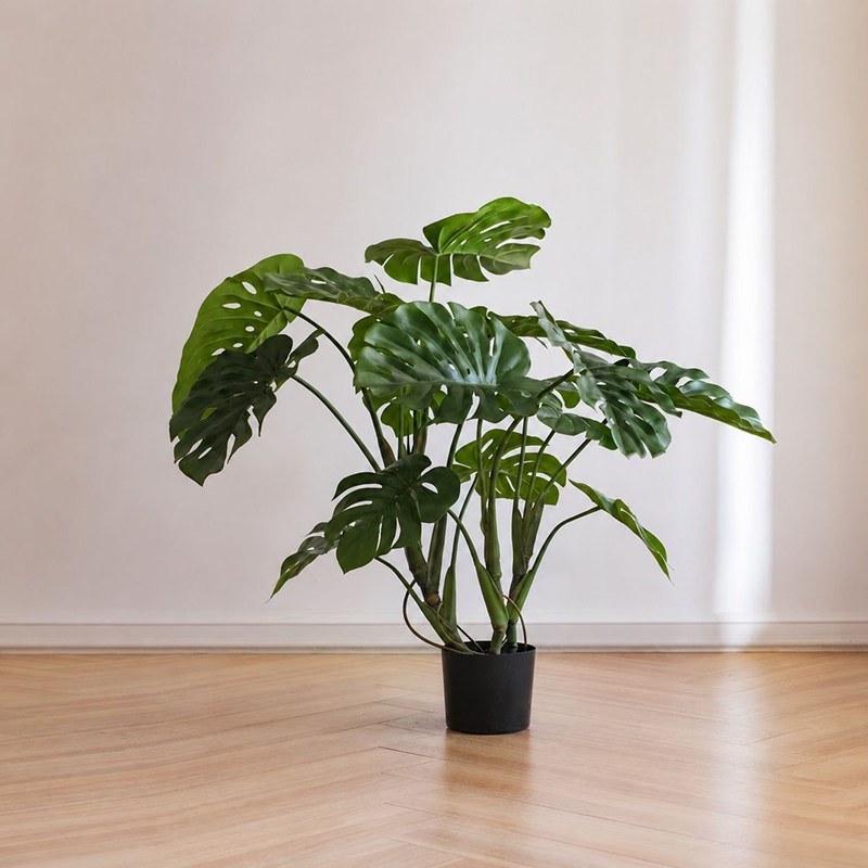 人工観葉植物 モンステラ フェイクグリーン 大型 気根付き リアル 鉢植え 本物そっ...