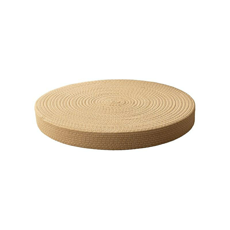 座布団 おしゃれ 丸型 瞑想クッション 座禅 コットンロープ 厚さ6cm フロアクッション 洗える 厚手 畳の上に合う ざぶとん ラウンド スツール プフ風 フットスツール 和室 洋室 通気性 持ち運