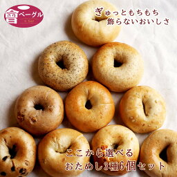 アイベーグル パン まずはここから Ai Bagel 10種から2個ずつ選べる！お試しベーグル6個セット ベーグル 送料無料 パン 冷凍 朝食 保存食 非常食 長期保存 すごもり 手作り もちもち 国産 おすすめ 国産小麦100% 無添加 ダイエット 卵 油脂 乳 不使用