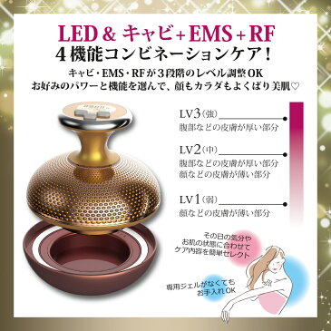 キャビテーション 顔 エステ ラジオ波 家庭用 Beauty Tech. フェイス＆ボディ キャビテーション EMS 超音波 LED ダイエット器具 お腹周り小顔 二重あご お腹 太もも ダイエット 脂肪燃焼 口コミ ランキング人気 送料無料 保証付 母の日