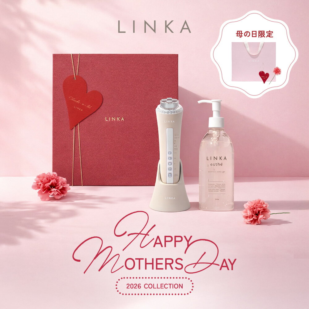 【母の日限定ラッピング】リフトアップ 美顔器 LINKA リンカ マルチフェイシャルトリートメント 軽量 145g 赤/青/黄 LED EMS RF イオン導入 美肌ケア スキンケア トーンアップ ハリ 弾力 引締め ギフト 美容 家電 美容グッズ プレゼント