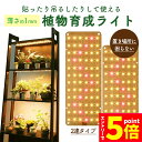 【お買い物マラソン期間中 P5倍 】LED植物育成ライト 植物育成ライト 2連 2枚 薄型 板状 板 パネル 5段階調光 LED 植物ライト 植物育成ランプ 観...