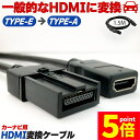 ★P5倍 スーパーセール★カーナビ用 HDMIケーブル 変換 TYPE-E TYPE-A カーナビケーブル 1.5m HDMI ケーブル Eタイプ 1.5m タイプE タイプA 純正ナビ 車外ナビ ミラーリング スマホ タブレット HDMI