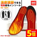 ★P5倍 マラソンセール★電熱インソール 中敷き ヒートインソール USB加熱式 フリーサイズ 温度調節 タイマー機能 安全 足元暖める 防寒対策 冬要 電熱 防寒具 電熱ウェア 靴底 下着 フットウェア インソール 男女兼用 USB接続(4)