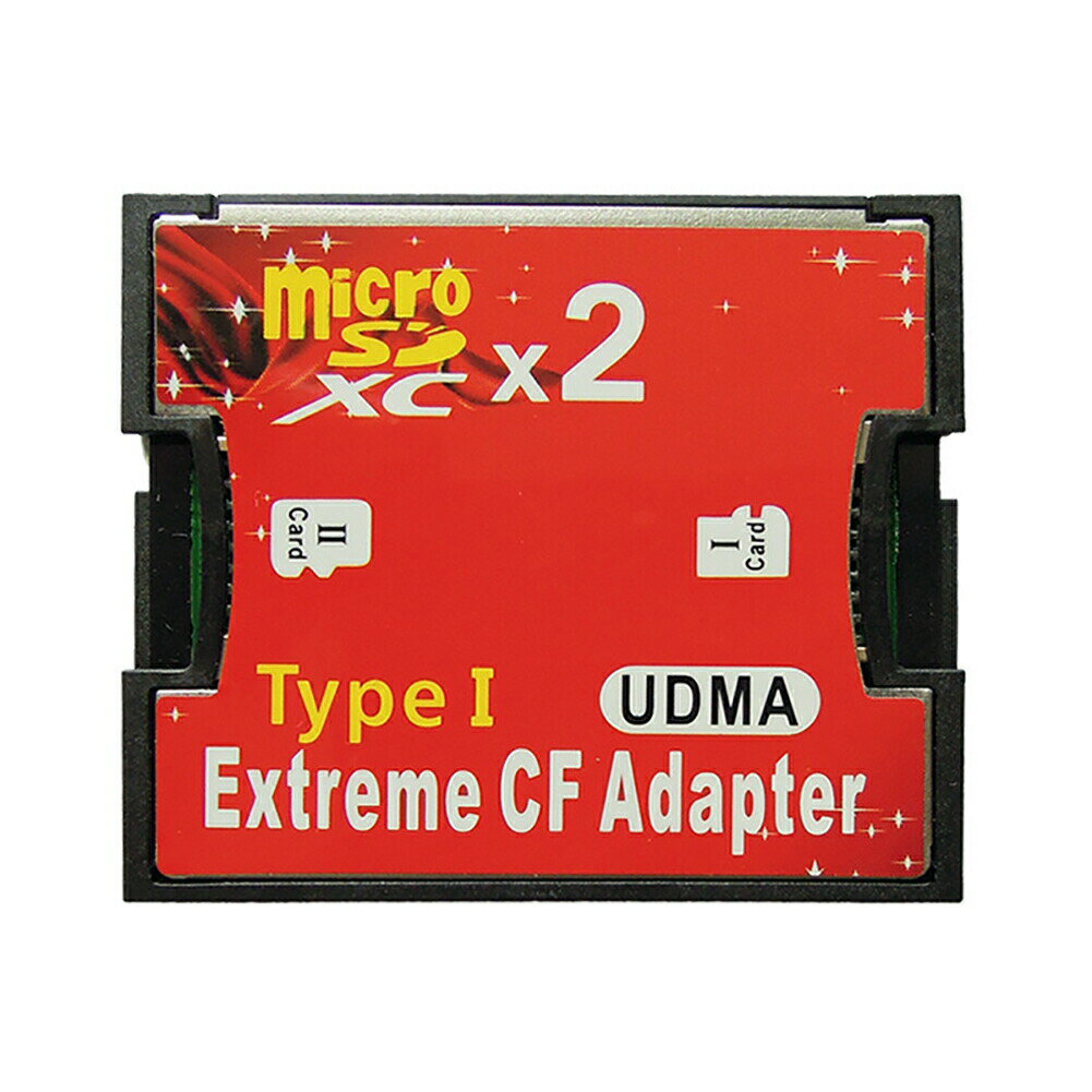 Micro SDカードをCFカードに変換 マイクロSDカード to CFアダプタ カードデュアルマイクロSD/CFコンバ..