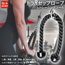 トライセップロープ ダブルロープ トレーニング器具 筋トレ ロープ ケーブルアタッチメント 筋トレ 腹筋 背筋 二頭筋 三頭筋 上腕 トレーニング エクササイズ...