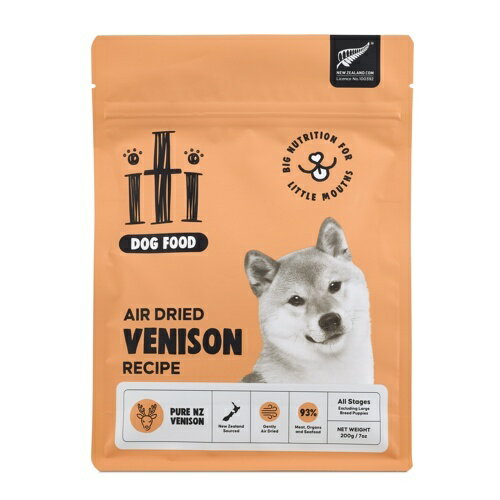 iti（イティ） エアードライ ドッグフード ベニソンディナー200g 無添加 非加熱フード ジャーキーフード 穀物不使用 グレインフリー