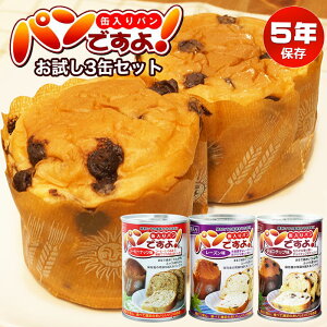 非常食 パン 缶詰 5年保存 おいしい 保存食 パンですよ！ 3缶セット 送料無料 非常食セット チョコチップ レーズン コーヒーナッツ 防災