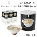 サバイバルフーズ 洋風とり雑炊 6缶セット 非常食 25年保存 長期保存 保存食 ご飯 米 備蓄 食料 美味しい おすすめ 防災 災害対策 1号缶 2号缶