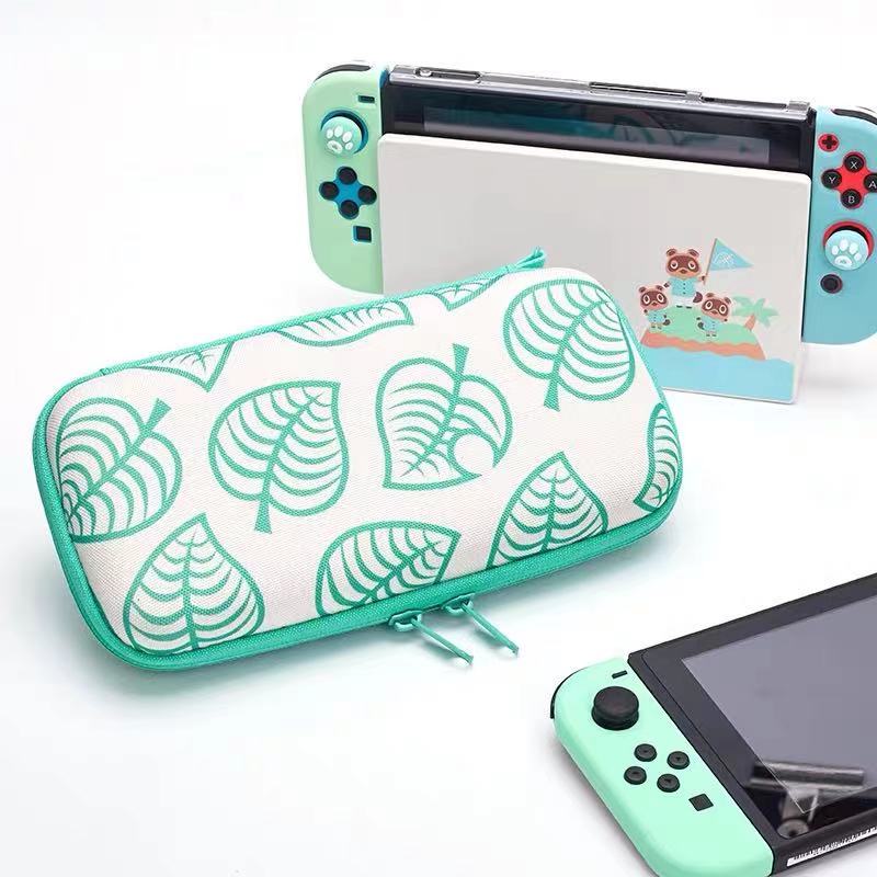 Nintendo Switch対応 収納ケース ニンテンドースイッチケース 収納バッグ 保護カバー コントラストカラー Switch あつまれどうぶつの森 スイッチ 防塵 防汚 耐衝撃 ナイロン素材 大容量 7-in-1 Switch本体/ゲー 動物の森/クリスマス/プレゼント