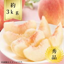 桃 【送料無料】白桃 サイズおまかせ約3kg 秀品R6年度先行予約商品