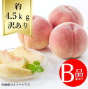 【送料無料】白桃 サイズおまかせ約4.5kg 訳あり B品R6年度先行予約商品