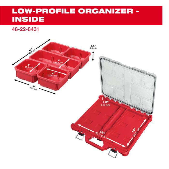 milwaukee 48-22-8431 PACKOUT ロープロファイルオーガナイザーMサイズ