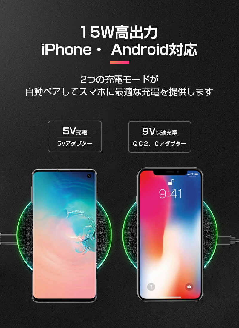 ワイヤレス充電器 布パターン 高品質 安定感 超薄型 軽量 多重保護 異物検知 コンパクト シリコン 滑り止め 高感度 ゆうパケット 送料無料 充電プレート  チー充電器 Qi認証 QI急速充電 置くだけ充電 電磁誘導式 iPhone13シリーズ対応 多機種対応5W7.5W10W15W出力対応 知能 ...