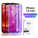 iphone 12 mini（タイプA）ガラスフィルム ブルーライトカット 2.5D 0.3mm 補助枠付き 極薄タイプ 高感度タッチ 撥水 疎油 防水 防滴 強化ガラス保護シール 液晶保護シート ゆうパケット 送料無料