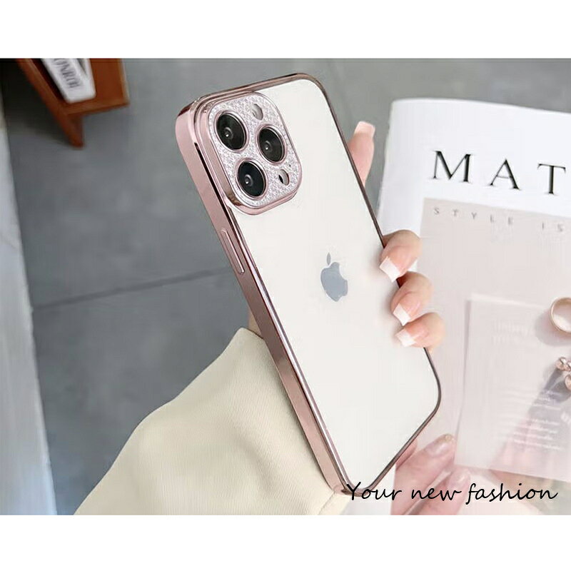 iPhone14/14Pro/14Plus/14Pro Max/iPhone13ケース iPhone13シリーズ機種対応 iPhone13/13Pro/13ProMax スマホケース TPU ソフトケース メッキ加工 金属感 レンズカバー付き カメラ保護 キラキラ ゴージャス おしゃれ ストラップホール付き 超薄型 軽量 衝撃吸収 送料無料 aidort-10003385 愛度楽天市場店 サンプル画像3