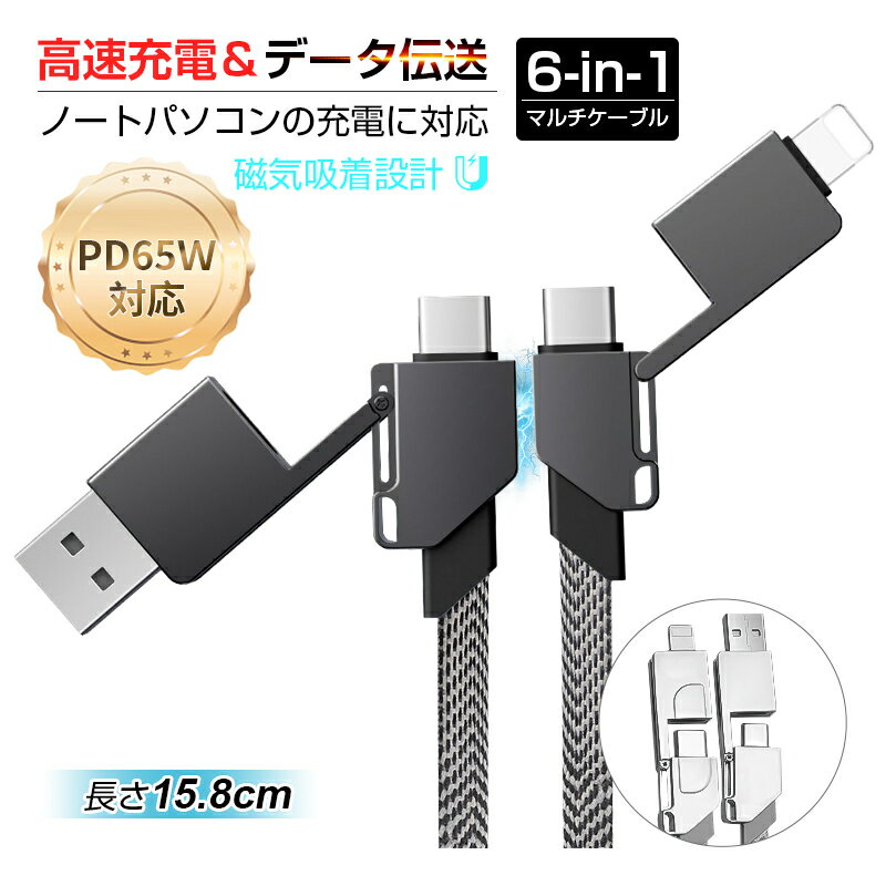 USB֥ ť֥ iPhone16֥ USB Type-C 6in1 Ĺ15.8cm ޤʤ iPhone15 16P...