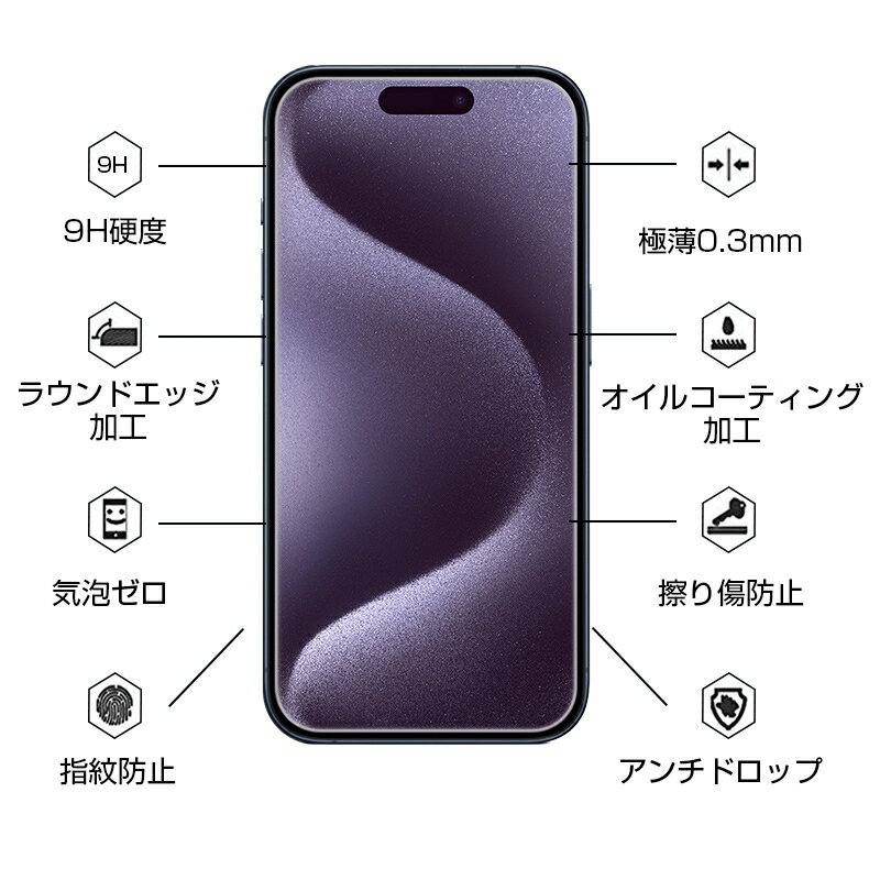 iPhone 17 17Pro Air 17ProMax iPhone16 16Plus 16Pro 16ProMax 強化ガラス保護フィルム ブルーライトカット iPhone15 15Plus 15Pro 15ProMax 液晶保護ガラスシート 2.5D ガラスフィルム 画面保護フィルム スマホフィルム スクリーンフィルム 液晶保護フィルム