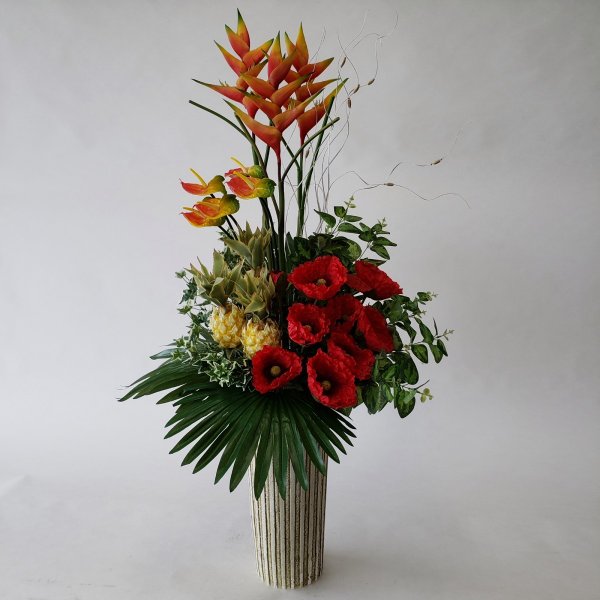 ヘリコニア＆ポピーMIX・AR97 　　[高100cm×幅50cm][光触媒]