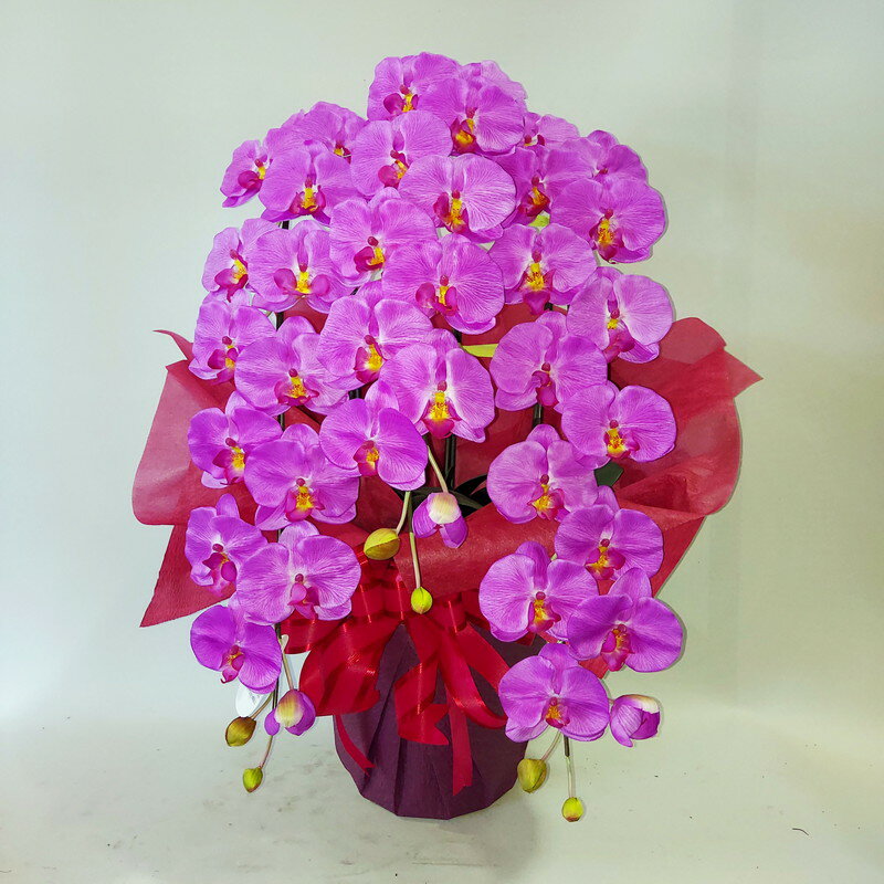 胡蝶蘭DXL/赤/3F（造花）規格　高80×幅40/光触媒　お祝い　お誕生日　開店祝い　引っ越し祝い　アートフラワー　アーティフィシャルフラワー　プレゼントギフト　贈答用　立札無料　開院　開業　昇進　就任
