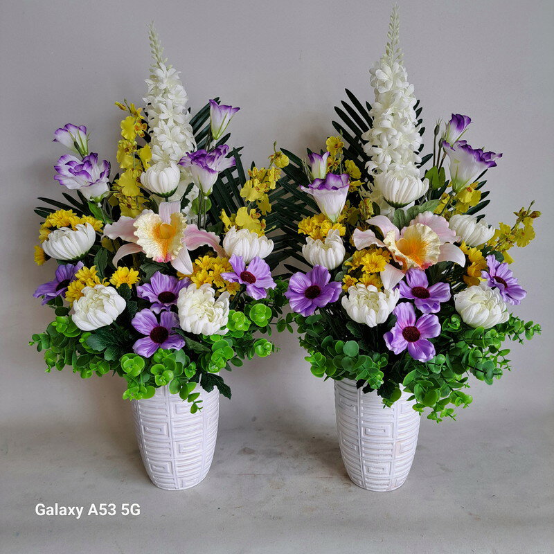 乐天商城 - 仏花MIX1対・造花・光触媒H65×巾30