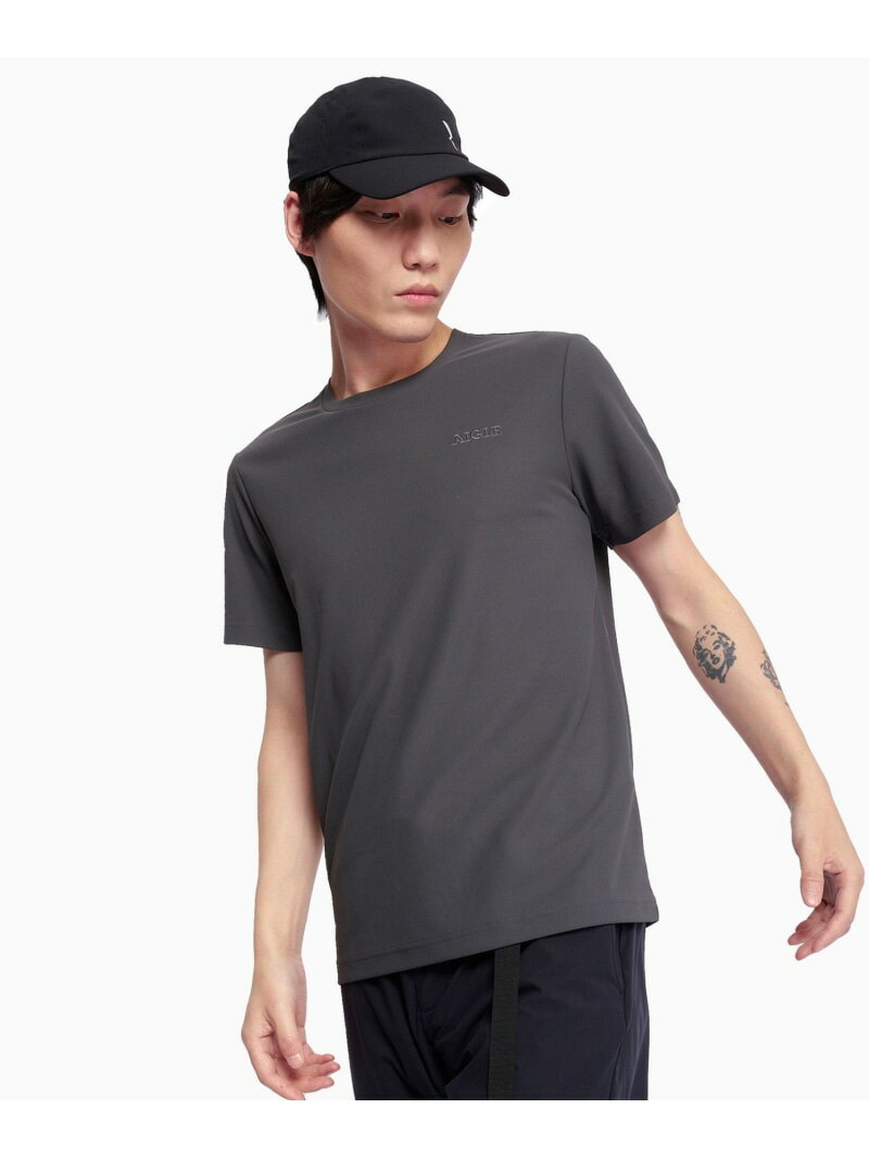 Rakuten - 【SALE／30%OFF】吸水速乾 UVカット 接触冷感 COOL TOUCH ワンポイント刺繍ロゴ半袖Tシャツ AIGLE エーグル トップス カットソー・Tシャツ ネイビー【RBA_E】【送料無料】[Rakuten Fashion]