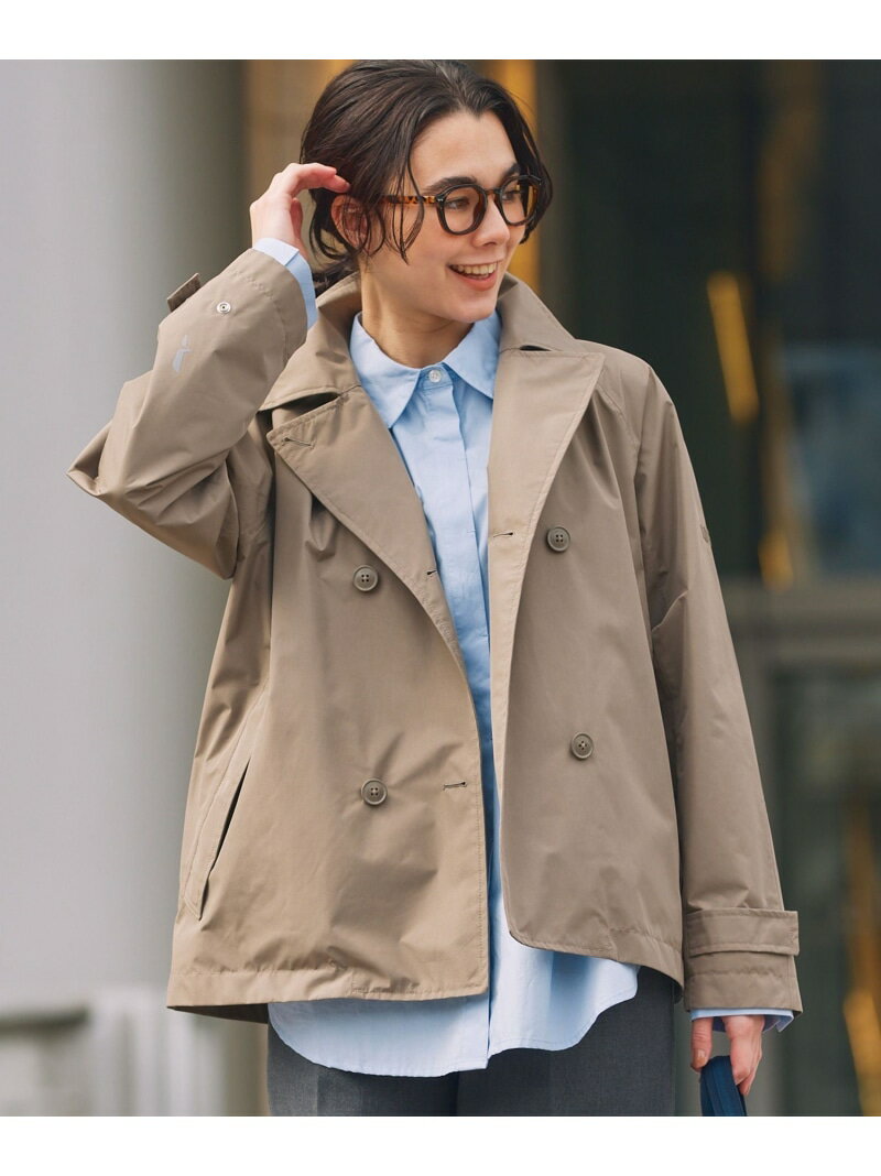 Rakuten - 防風 透湿 防水 GORE-TEX ゴアテックス ショートトレンチコート / フード取り外し可 AIGLE エーグル ジャケット・アウター トレンチコート パープル ベージュ ブラウン ブラック【送料無料】[Rakuten Fashion]