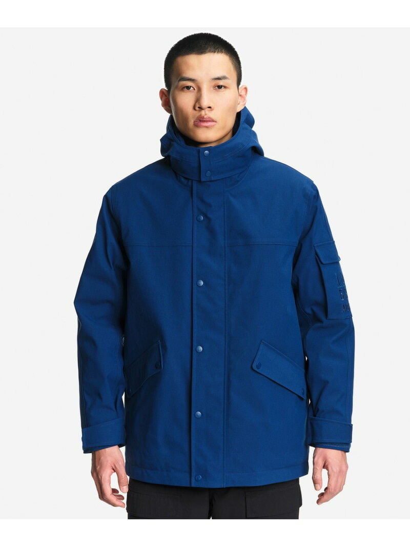 Rakuten - 透湿防水 コープランド キルティング中綿 フーデッドジャケット AIGLE エーグル ジャケット・アウター ダウンジャケット・ダウンベスト ブルー【送料無料】[Rakuten Fashion]