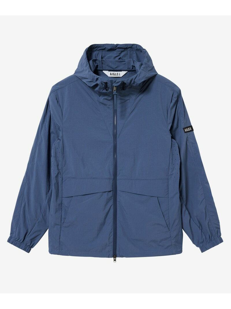 【SALE／30%OFF】UVカット 撥水ライトウェイトフーデッド ナイロンジャケット AIGLE エーグル ジャケッ..