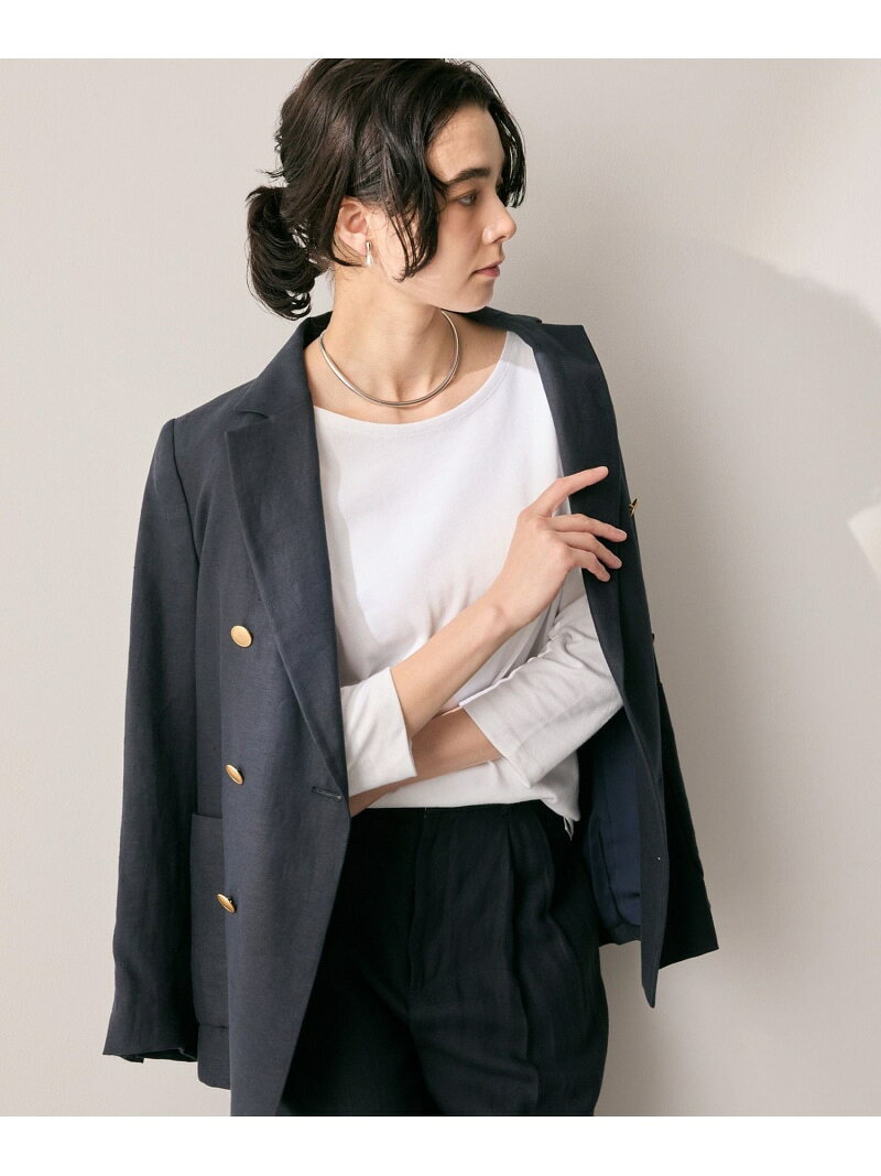 【SALE／30%OFF】ボートネック 七分袖 Tシャツ AIGLE エーグル トップス カットソー・Tシャツ ブラック ホワイト【RBA_E】【送料無料】[Rakuten Fashion] aigle-10003150 AIGLE サンプル画像3