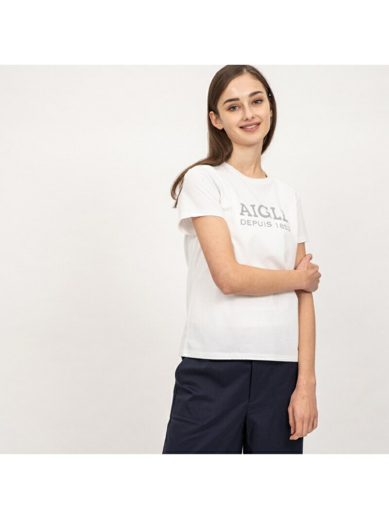 [Rakuten Fashion]【SALE／30%OFF】W DFT AIGLEロゴT半袖 AIGLE エーグル カットソー Tシャツ グリーン ホワイト ピンク イエロー【RBA_E】