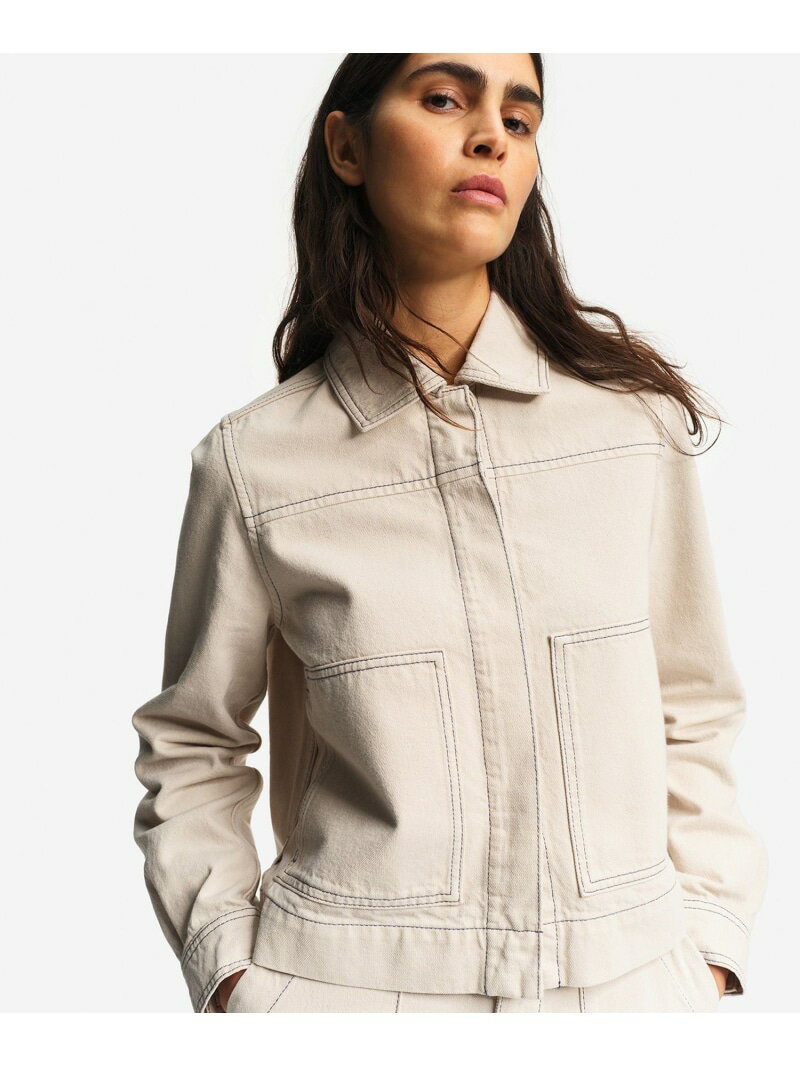 Rakuten - ライトツイル ワークウェアジャケット AIGLE エーグル ジャケット・アウター デニムジャケット ホワイト【送料無料】[Rakuten Fashion]