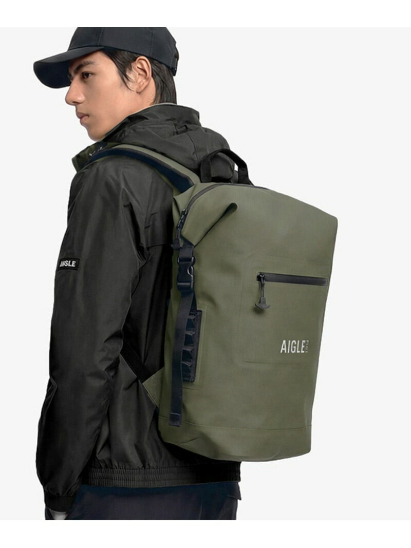 Rakuten - 防水 トラベルドライ バックパック25L AIGLE エーグル バッグ リュック・バックパック ブラック イエロー【送料無料】[Rakuten Fashion]