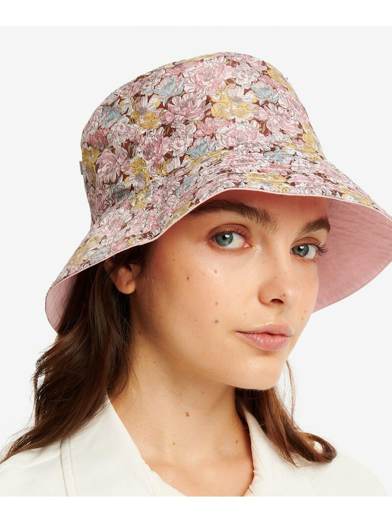 Rakuten - 【LIBERTY】撥水 リバーシブル バケットハット AIGLE エーグル 帽子 ハット ピンク ブルー【送料無料】[Rakuten Fashion]