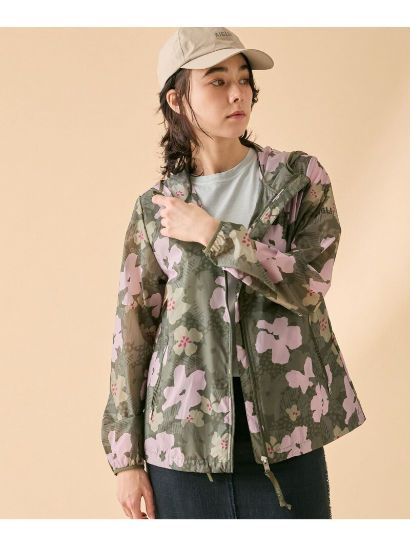 Rakuten - 【SALE／30%OFF】UVカット 撥水 プリントフーデッドジャケット RP AIGLE エーグル ジャケット・アウター ナイロンジャケット【RBA_E】【送料無料】[Rakuten Fashion]