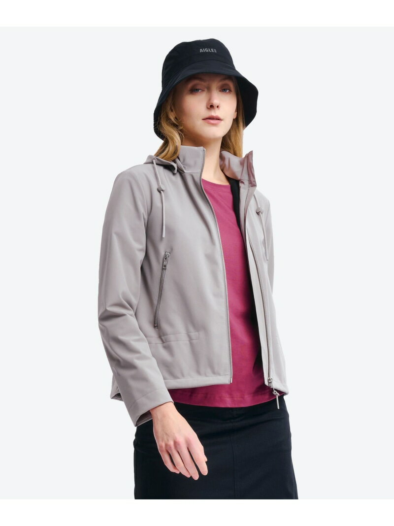 Rakuten - 【SALE／30%OFF】ソフトシェル ストレッチ 撥水 通気性 3レイヤージャケット AIGLE エーグル ジャケット・アウター マウンテンパーカー グレー ブラック【RBA_E】【送料無料】[Rakuten Fashion]