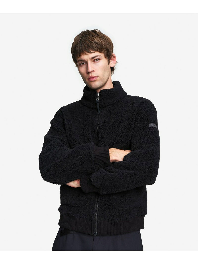 Rakuten - ジップアップシェルパフリース AIGLE エーグル ジャケット・アウター ブルゾン・ジャンパー ブラック ベージュ【送料無料】[Rakuten Fashion]