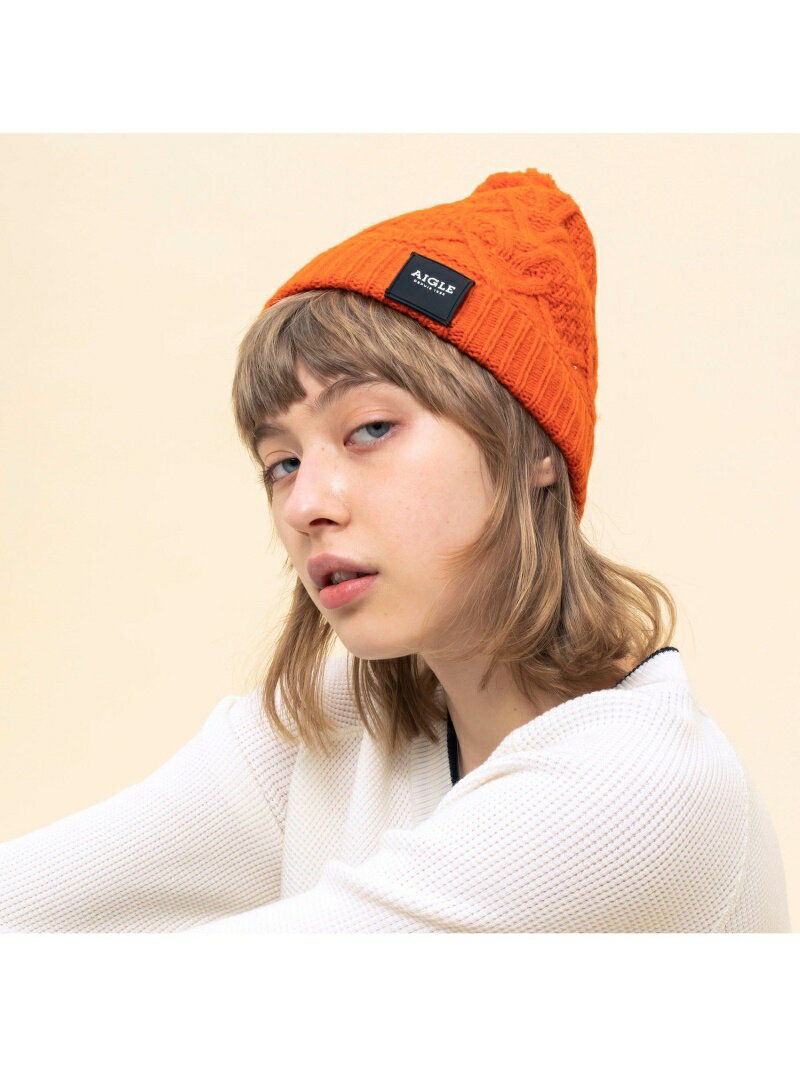 【SALE／30%OFF】NOFERBEANIE AIGLE エーグル 帽子 ニット帽・ビーニー オレンジ ホワイト【RBA_E】【送料無料】[Rakuten Fashion]のサムネイル