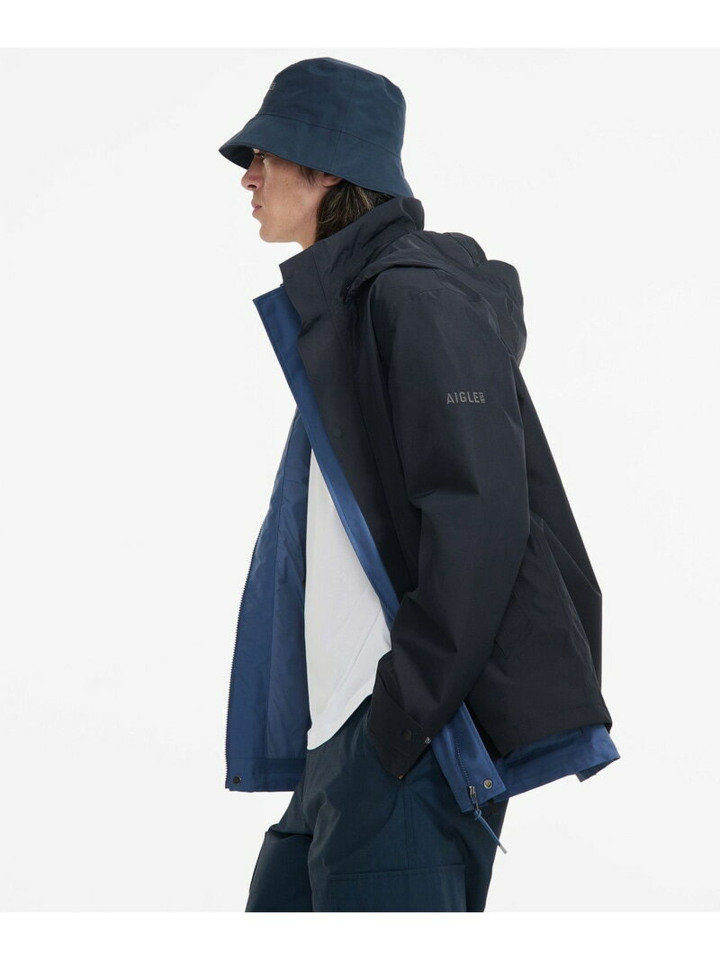 【SALE／20%OFF】GORE-TEX ゴアテックス 防水 防風 透湿 フーデッドジャケット AIGLE エーグル ジャケ..