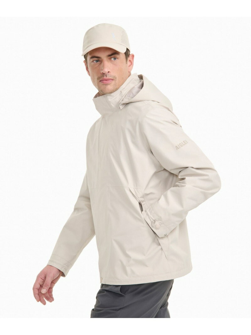 【SALE／30%OFF】GORE-TEX ゴアテックス 防水 防風 透湿 フーデッドジャケット / フード取り外し可 AIGLE エーグル ジャケット・アウター マウンテンパーカー グレー ホワイト【RBA_E】【送料無料】[Rakuten Fashion]