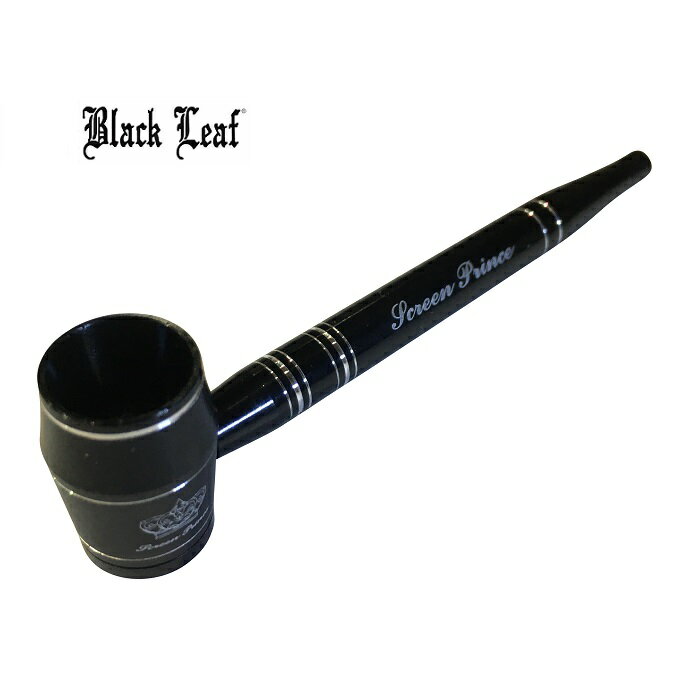 Black Leaf Screen Prince 【Black】 - ブラックリーフ スクリーンプリンス 【ブラック】メタルパイプ/アルミパイプ/タバコパイプ/煙管/ノーネットパイプ(スクリーン不要)