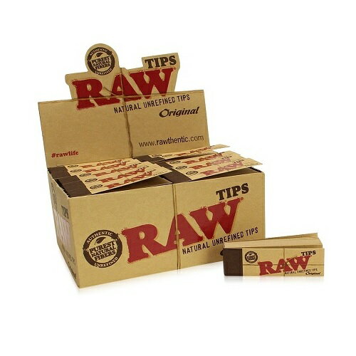 RAW FILTER TIPS - ロウ フィルターチップ/ローチ/クラッチ（50枚）無添加 手巻きタバコ 葉タバコ 刻みタバコ ジョイントペーパー タバコ巻紙