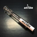 【actiTube/TUNE 対応】ガラスワンヒッター - Clear Glass Pipe One Hitter (約90mm) 活性炭フィルター対応